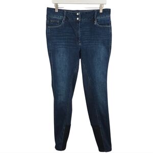 Horze Kaia Women's High Waist Denim Silicone Full Seat Breeches Size 32